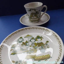 Load image into Gallery viewer, Collectable 1960s Norwegian FIGGJO FLINT Market Trio: Cup, Saucer and Side Plate
