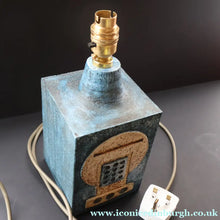 Load image into Gallery viewer, Collectable 1970s TROIKA Pottery Table Lamp by Anne Jones. REWIRED
