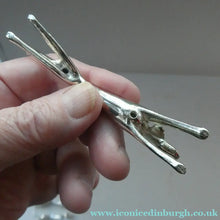Load image into Gallery viewer, Collectable Vintage Set of SIX Silver Plate Knife Rests in the form of Running Dogs
