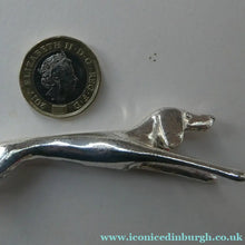 Load image into Gallery viewer, Collectable Vintage Set of SIX Silver Plate Knife Rests in the form of Running Dogs
