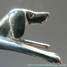 Load image into Gallery viewer, Collectable Vintage Set of SIX Silver Plate Knife Rests in the form of Running Dogs
