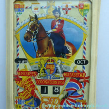 Load image into Gallery viewer, Vintage 1953 Queen Elizabeth II Coronation Perpetual Desk Calendar

