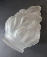 Load image into Gallery viewer, 1920s 1930s Art Deco Flame or Torch Shape Satin Glass Light Shade
