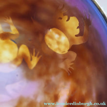 Load image into Gallery viewer, Contemporary BRITISH DESIGNER GLASS. Rare Frog Bowl by Clare Louise Henshaw c 1994 - British Glass
