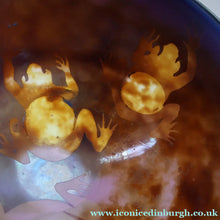 Load image into Gallery viewer, Contemporary BRITISH DESIGNER GLASS. Rare Frog Bowl by Clare Louise Henshaw c 1994 - British Glass

