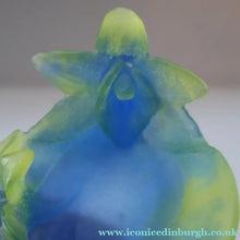 Load image into Gallery viewer, Contemporary DAUM Pate de Verre "Mini Coupelle Orchidee" Dish. BLUE. Boxed
