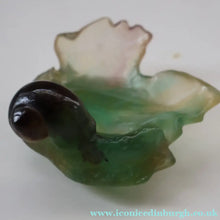 Load image into Gallery viewer, Contemporary DAUM Pate de Verre "Petit Escargot Nature" Dish. Boxed
