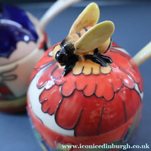 Load image into Gallery viewer, Contemporary. Decorative PAIR of Old Tupton Ware Honey Pots with Spoons
