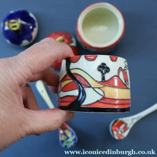 Load image into Gallery viewer, Contemporary. Decorative PAIR of Old Tupton Ware Honey Pots with Spoons
