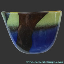 Load image into Gallery viewer, Contemporary Design. Large Stylish Lithuanian Hand-Blown Art Glass Vase Multi-Coloured with Cased Glass Interior
