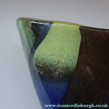 Load image into Gallery viewer, Contemporary Design. Large Stylish Lithuanian Hand-Blown Art Glass Vase Multi-Coloured with Cased Glass Interior
