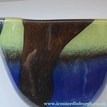 Load image into Gallery viewer, Contemporary Design. Large Stylish Lithuanian Hand-Blown Art Glass Vase Multi-Coloured with Cased Glass Interior
