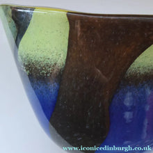Load image into Gallery viewer, Contemporary Design. Large Stylish Lithuanian Hand-Blown Art Glass Vase Multi-Coloured with Cased Glass Interior
