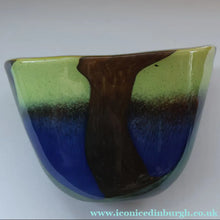 Load image into Gallery viewer, Contemporary Design. Large Stylish Lithuanian Hand-Blown Art Glass Vase Multi-Coloured with Cased Glass Interior
