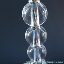 Load image into Gallery viewer, Contemporary Design. Top Quality HEATHFIELD &amp; Co PAIR of Tall Table Lamps with Columns of Cystal Balls &amp; Chrome Base
