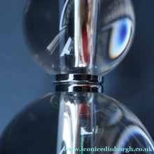 Load image into Gallery viewer, Contemporary Design. Top Quality HEATHFIELD &amp; Co PAIR of Tall Table Lamps with Columns of Cystal Balls &amp; Chrome Base
