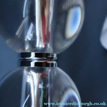 Load image into Gallery viewer, Contemporary Design. Top Quality HEATHFIELD &amp; Co PAIR of Tall Table Lamps with Columns of Cystal Balls &amp; Chrome Base
