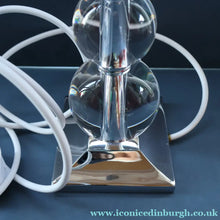 Load image into Gallery viewer, Contemporary Design. Top Quality HEATHFIELD &amp; Co PAIR of Tall Table Lamps with Columns of Cystal Balls &amp; Chrome Base

