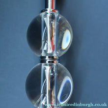 Load image into Gallery viewer, Contemporary Design. Top Quality HEATHFIELD &amp; Co PAIR of Tall Table Lamps with Columns of Cystal Balls &amp; Chrome Base
