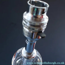 Load image into Gallery viewer, Contemporary Design. Top Quality HEATHFIELD &amp; Co PAIR of Tall Table Lamps with Columns of Cystal Balls &amp; Chrome Base
