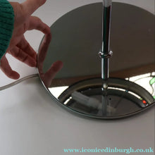 Load image into Gallery viewer, Contemporary GERMAN Design. 1980s "Hulsta" Table Lamp Black &amp; Chrome with Mirror Finishes. PAIR AVAILABLE
