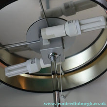 Load image into Gallery viewer, Contemporary GERMAN Design. 1980s "Hulsta" Table Lamp Black &amp; Chrome with Mirror Finishes. PAIR AVAILABLE
