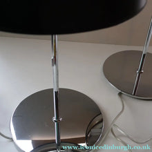 Load image into Gallery viewer, Contemporary GERMAN Design. 1980s "Hulsta" Table Lamp Black &amp; Chrome with Mirror Finishes. PAIR AVAILABLE
