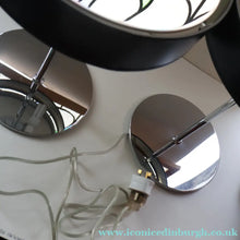 Load image into Gallery viewer, Contemporary GERMAN Design. 1980s "Hulsta" Table Lamp Black &amp; Chrome with Mirror Finishes. PAIR AVAILABLE
