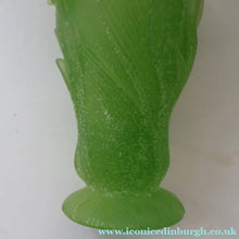 Load image into Gallery viewer, LARGE Contemporary DAUM Pate de Verre ORCHID Vase.  8 1/4 inches in height (Boxed)
