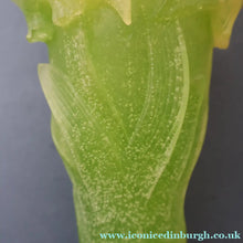 Load image into Gallery viewer, LARGE Contemporary DAUM Pate de Verre ORCHID Vase.  8 1/4 inches in height (Boxed)
