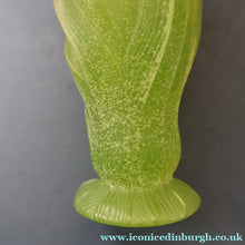 Load image into Gallery viewer, LARGE Contemporary DAUM Pate de Verre ORCHID Vase.  8 1/4 inches in height (Boxed)
