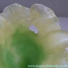 Load image into Gallery viewer, LARGE Contemporary DAUM Pate de Verre ORCHID Vase.  8 1/4 inches in height (Boxed)
