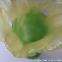 Load image into Gallery viewer, LARGE Contemporary DAUM Pate de Verre ORCHID Vase.  8 1/4 inches in height (Boxed)
