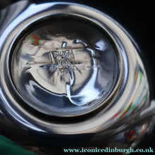 Load image into Gallery viewer, Contemporary Scottish Collectables. "Dimple" Round Hip Flask &amp; Pewter Rennie Mackintosh Quaich. Both Boxed
