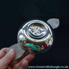 Load image into Gallery viewer, Contemporary Scottish Collectables. ’Dimple’ Round Hip Flask &amp; Pewter Rennie Mackintosh Quaich. Both Boxed - Scottish

