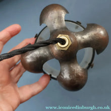 Load image into Gallery viewer, Small SINGLE Copperised ART NOUVEAU Pendant Light with Frosted Glass Shade

