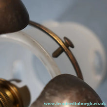 Load image into Gallery viewer, Small SINGLE Copperised ART NOUVEAU Pendant Light with Frosted Glass Shade

