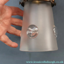 Load image into Gallery viewer, Small SINGLE Copperised ART NOUVEAU Pendant Light with Frosted Glass Shade

