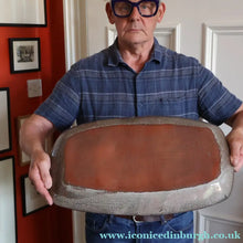 Load image into Gallery viewer, CORNISH STUDIO POTTERY. 1970s Massive Oblong Plate Made at Polperro Pottery
