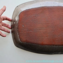 Load image into Gallery viewer, CORNISH STUDIO POTTERY. 1970s Massive Oblong Plate Made at Polperro Pottery
