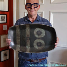 Load image into Gallery viewer, CORNISH STUDIO POTTERY. 1970s Massive Oblong Plate Made at Polperro Pottery
