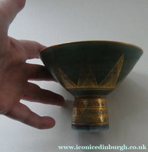 Load image into Gallery viewer, Cornish Studio Pottery. Miniature Gold Lustre PORCELAIN Footed Bowl by Mary Rich (1940 - 2022). SIGNED
