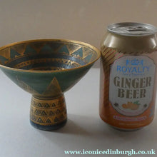 Load image into Gallery viewer, Cornish Studio Pottery. Miniature Gold Lustre PORCELAIN Footed Bowl by Mary Rich (1940 - 2022). SIGNED
