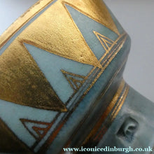 Load image into Gallery viewer, Cornish Studio Pottery. Miniature Gold Lustre PORCELAIN Footed Bowl by Mary Rich (1940 - 2022). SIGNED
