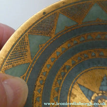 Load image into Gallery viewer, Cornish Studio Pottery. Miniature Gold Lustre PORCELAIN Footed Bowl by Mary Rich (1940 - 2022). SIGNED
