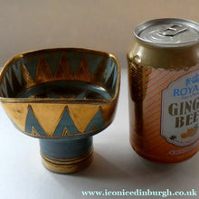 Load image into Gallery viewer, Cornish Studio Pottery. Miniature Gold Lustre PORCELAIN Footed Bowl by Mary Rich (1940 - 2022). SIGNED
