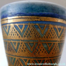 Load image into Gallery viewer, Cornish Studio Pottery. Miniature Gold Lustre PORCELAIN Footed Bowl by Mary Rich (1940 - 2022). SIGNED

