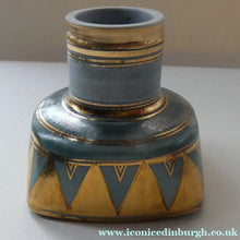 Load image into Gallery viewer, Cornish Studio Pottery. Miniature Gold Lustre PORCELAIN Footed Bowl by Mary Rich (1940 - 2022). SIGNED
