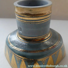Load image into Gallery viewer, Cornish Studio Pottery. Miniature Gold Lustre PORCELAIN Footed Bowl by Mary Rich (1940 - 2022). SIGNED
