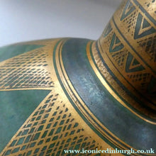 Load image into Gallery viewer, Cornish Studio Pottery. Miniature Gold Lustre PORCELAIN Footed Bowl by Mary Rich (1940 - 2022). SIGNED
